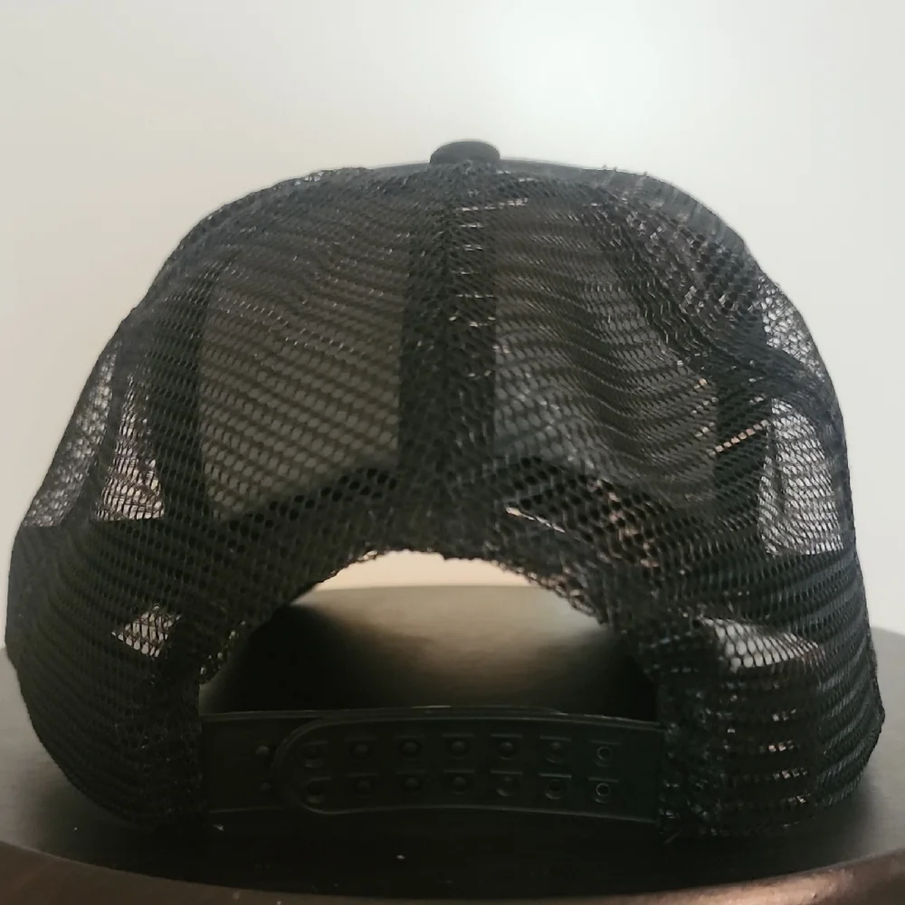 NWOT CUSTOM Black Trucker Hat with Energy Patch